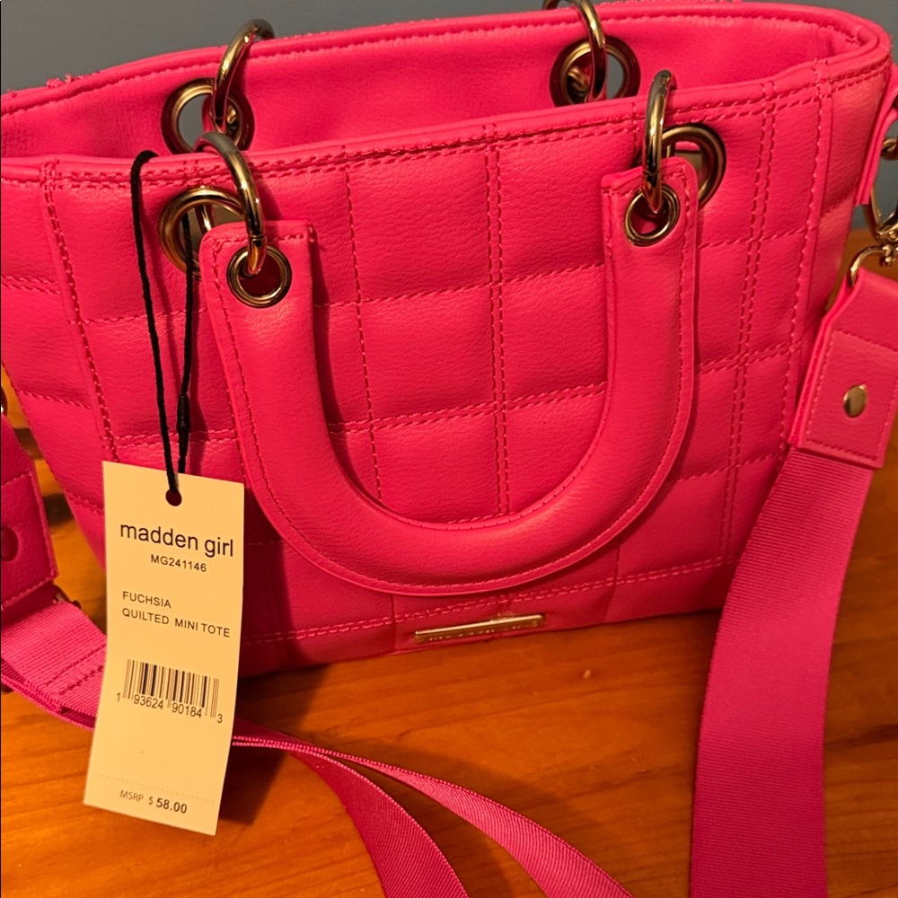 Madden Girl Pink Quilted Mini Bag